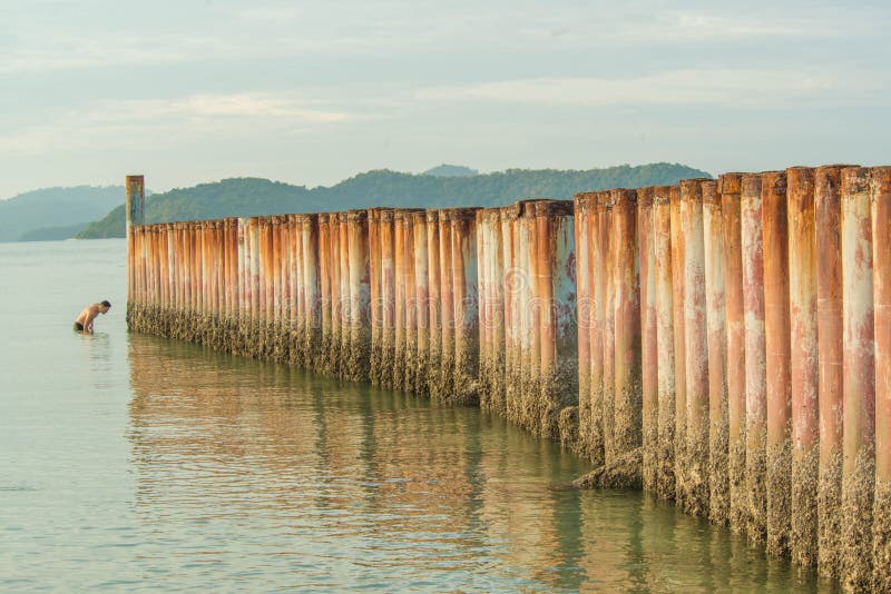 Παραλία Cenang Pantai σε Langkawi, Μαλαισία στοκ εικόνες