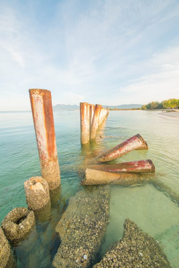 Παραλία Cenang Pantai σε Langkawi, Μαλαισία στοκ εικόνες με δικαίωμα ελεύθερης χρήσης