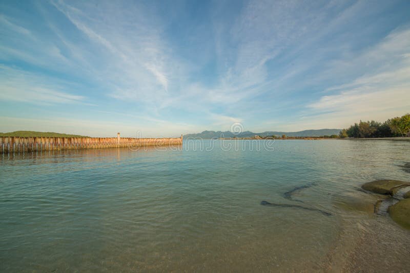Παραλία Cenang Pantai σε Langkawi, Μαλαισία στοκ εικόνες με δικαίωμα ελεύθερης χρήσης