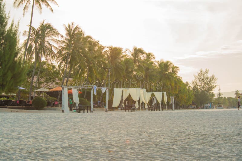 Παραλία Cenang Pantai σε Langkawi, Μαλαισία στοκ εικόνα