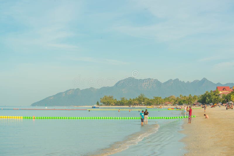 Παραλία Cenang Pantai σε Langkawi, Μαλαισία στοκ εικόνες με δικαίωμα ελεύθερης χρήσης