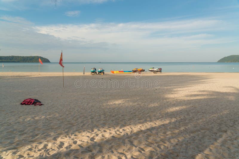 Παραλία Cenang Pantai σε Langkawi, Μαλαισία στοκ φωτογραφία με δικαίωμα ελεύθερης χρήσης