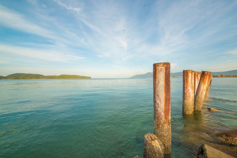 Παραλία Cenang Pantai σε Langkawi, Μαλαισία στοκ εικόνα
