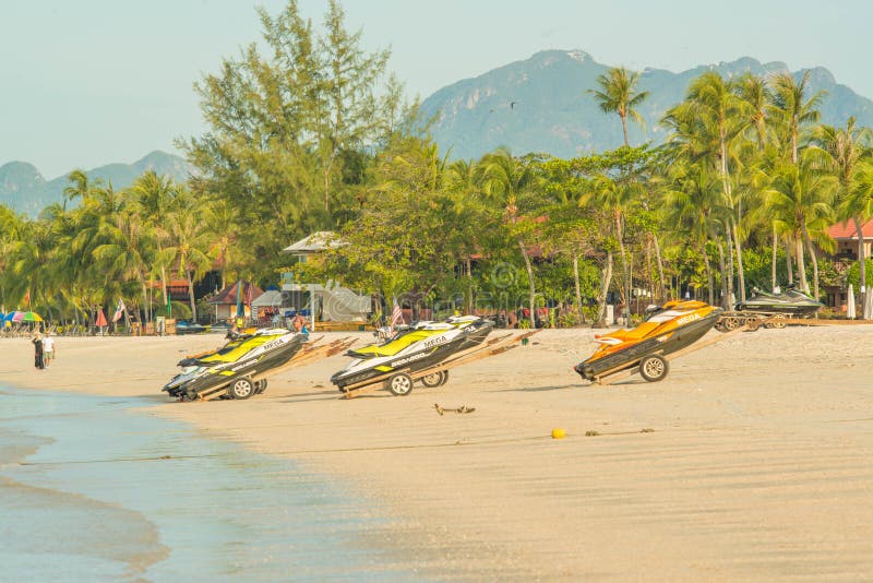 Παραλία Cenang Pantai σε Langkawi, Μαλαισία στοκ εικόνες με δικαίωμα ελεύθερης χρήσης