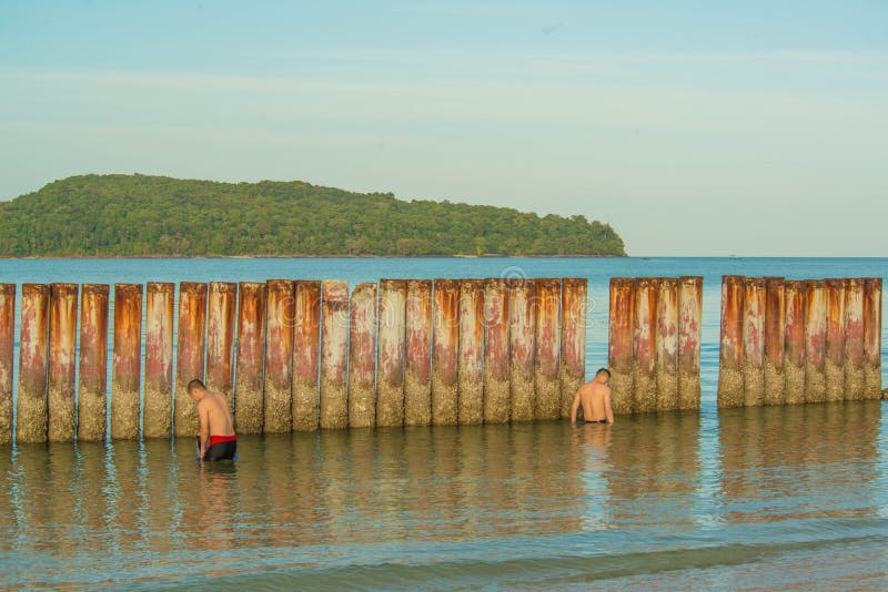 Παραλία Cenang Pantai σε Langkawi, Μαλαισία στοκ φωτογραφίες