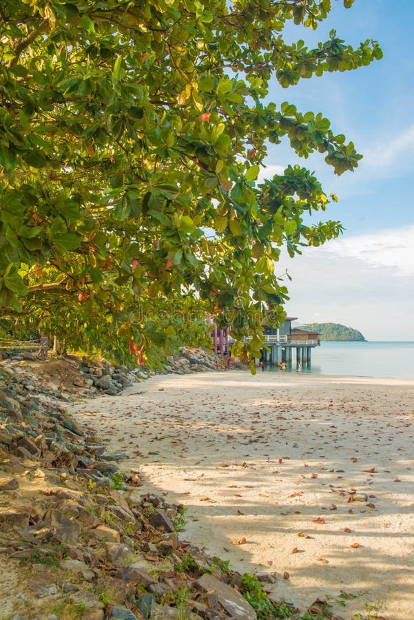 Παραλία Cenang Pantai σε Langkawi, Μαλαισία στοκ φωτογραφίες