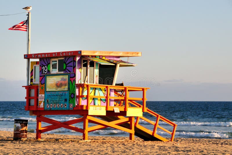 παραλία lifeguard Los Βενετία της Angeles στοκ εικόνες