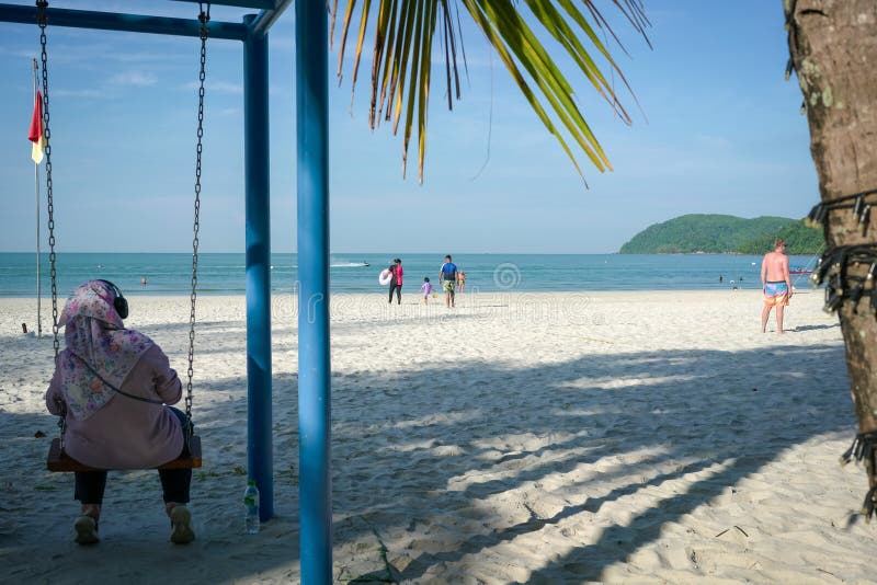 Παραλία Pantai Cenang στο Langkawi Μαλαισία στοκ εικόνα