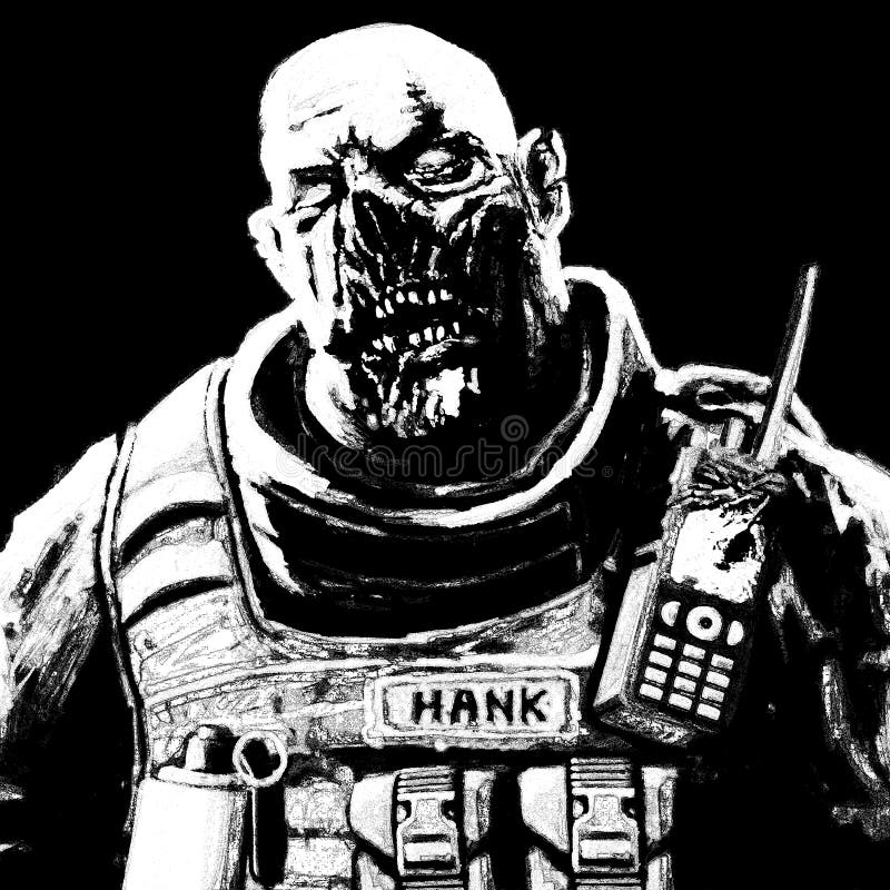 Παχιά εικόνα στρατιωτών zombie απεικόνιση αποθεμάτων Παχιά εικόνα στρατιωτών zombie απεικόνιση αποθεμάτων