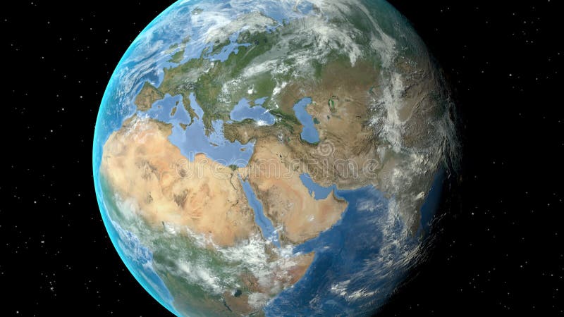 περιστρεφόμενη γη μέρα νύχτα. εστίαση στη ρουμανία απεικόνιση αποθεμάτων