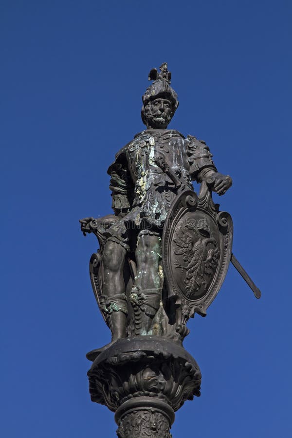 Λεπτομέρεια σιντριβανιού στην Κέμπτεν στοκ εικόνες