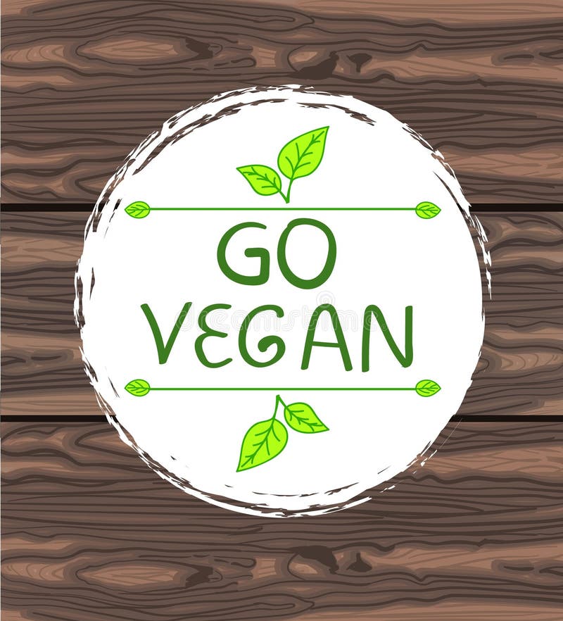 Πηγαίνετε vegan χειρόγραφο κείμενο στο συρμένο χέρι πλαίσιο κύκλων με το vegnette και συρμένα χέρι φύλλα στο καφετί υπόβαθρο ελεύθερη απεικόνιση δικαιώματος Πηγαίνετε vegan χειρόγραφο κείμενο στο συρμένο χέρι πλαίσιο κύκλων με το vegnette και συρμένα χέρι φύλλα στο καφετί υπόβαθρο ελεύθερη απεικόνιση δικαιώματος