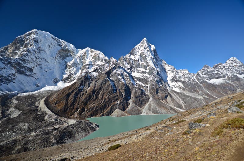πιό everest τυρκουάζ λιμνών στοκ φωτογραφία