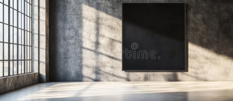 πλαίσιο εικόνας σε γκρι ομαλό τοίχο. απεικόνιση αποθεμάτων
