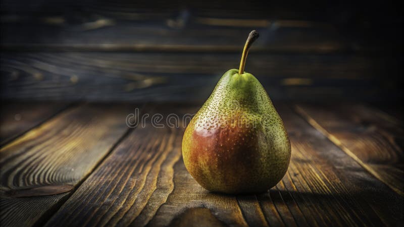 Πολυτελές μονό αχλάδι στο Rustic Dark Wood Κομψή φωτογραφία με φωτογραφίες ζωντανές, που αποτυπώνουν φθινοπωρινές υφές και γκουρμέ διανυσματική απεικόνιση