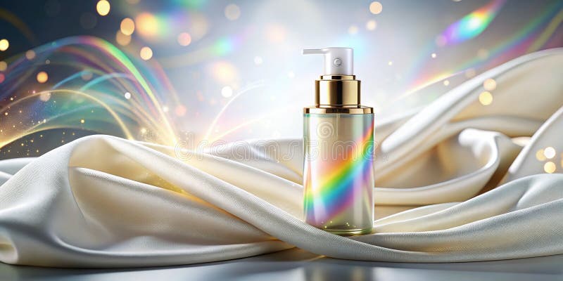 Πολυτελής φωτογραφία προϊόντος Skincare με εντυπωσιακή λάμψη ελεύθερη απεικόνιση δικαιώματος