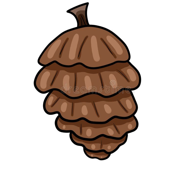 Πολύ Χαριτωμένο Καφέ Μικρό Pinecone ελεύθερη απεικόνιση δικαιώματος