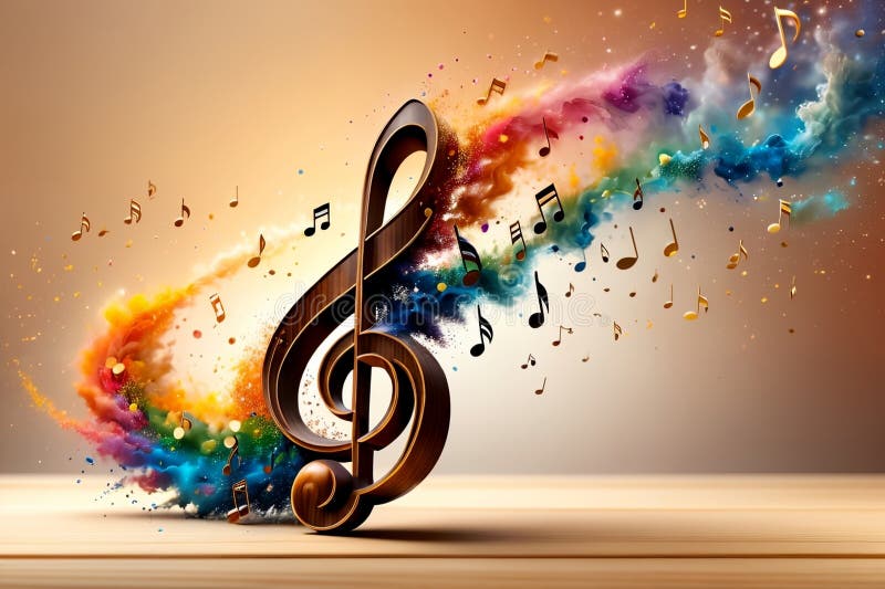 colorful background with musical notes, abstract music background . AI generated. colorful background with musical notes, abstract music background . AI generated