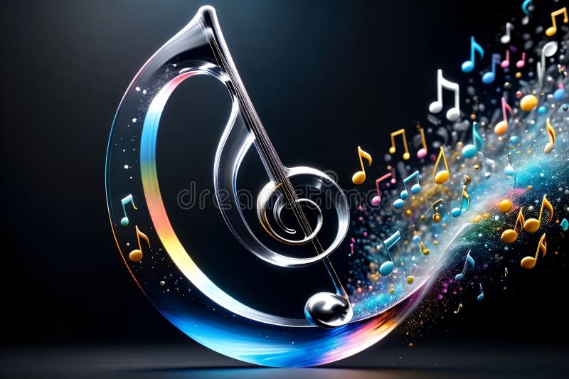 colorful background with musical notes, abstract music background . AI generated. colorful background with musical notes, abstract music background . AI generated