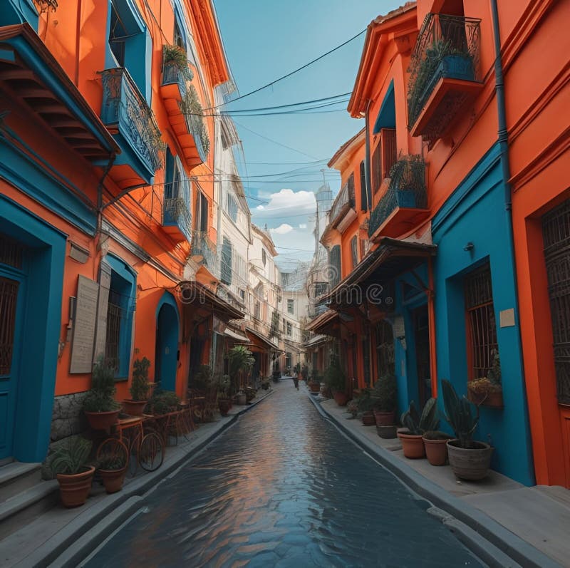 πολύχρωμοι δρόμοι της παλιάς πόλης της αβάνας. η παλιά αβάνα είναι η πρωτεύουσα της κούβας. απεικόνιση αποθεμάτων