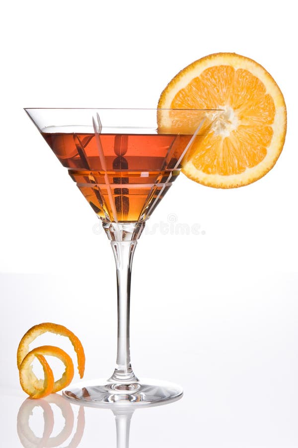 Summer drink decorated with a slice of orange. Summer drink decorated with a slice of orange