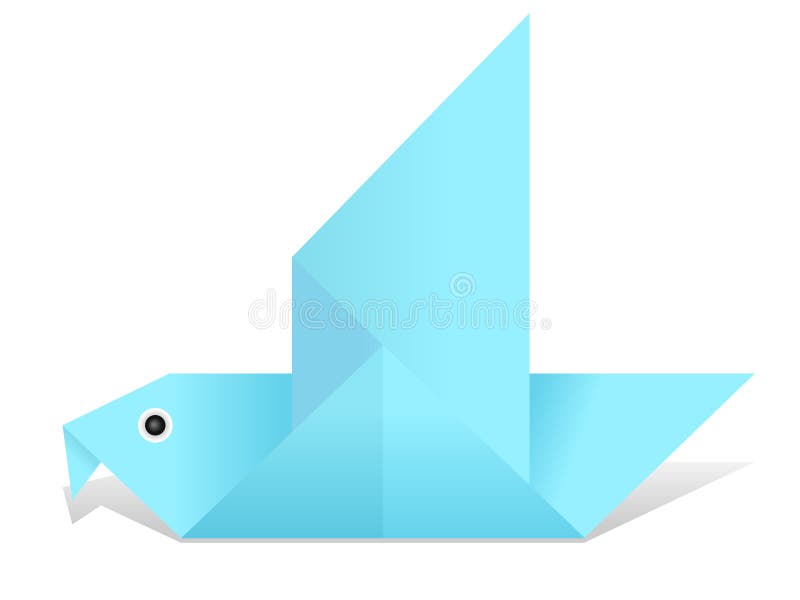 Πουλί Origami απεικόνιση αποθεμάτων Πουλί Origami απεικόνιση αποθεμάτων