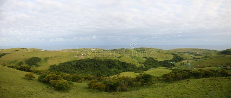 Green lands in Coffe Bay located in South Africa on the Indian Ocean also named the Wild Coast. Green lands in Coffe Bay located in South Africa on the Indian Ocean also named the Wild Coast