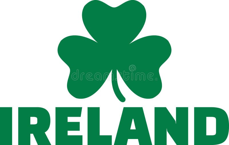 Πράσινη λέξη της Ιρλανδίας με το τριφύλλι