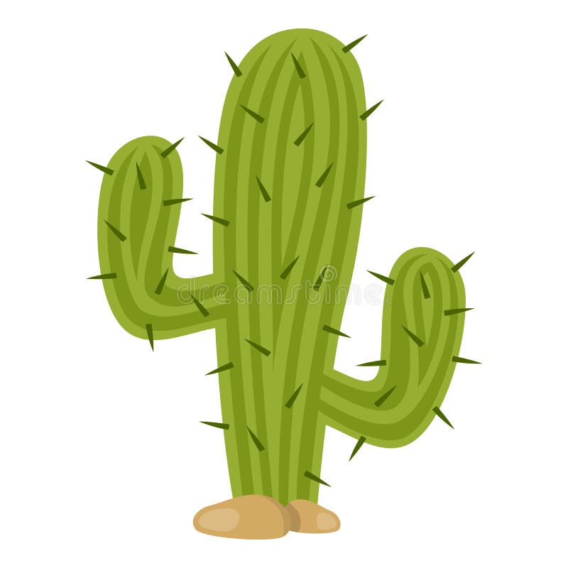 Green cactus flat icon, isolated on white background. Eps file available. Green cactus flat icon, isolated on white background. Eps file available.