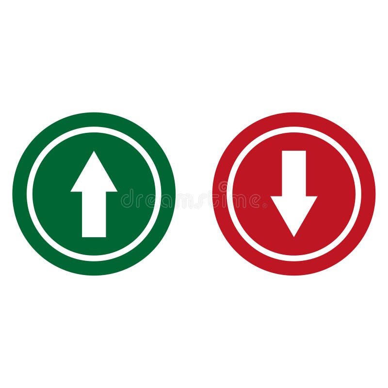 Green up down button. Vector illustration. EPS 10. Green up down button. Vector illustration. EPS 10.