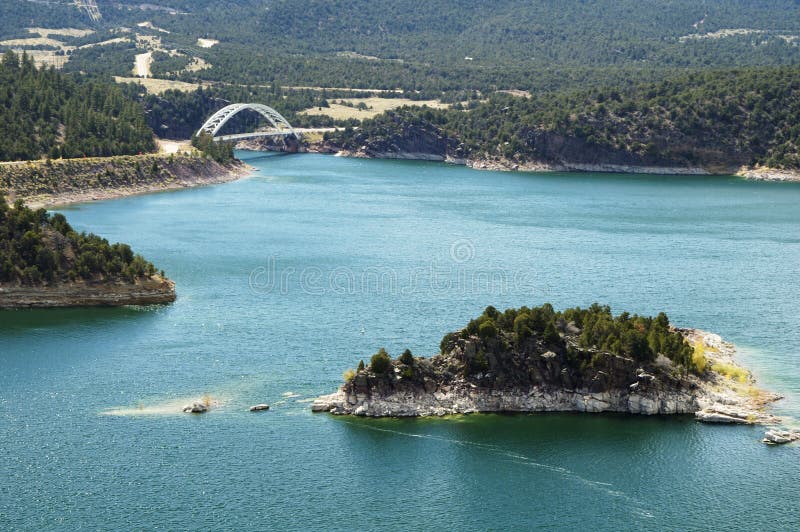 View of the Green River at Flaming Gorge dam. View of the Green River at Flaming Gorge dam