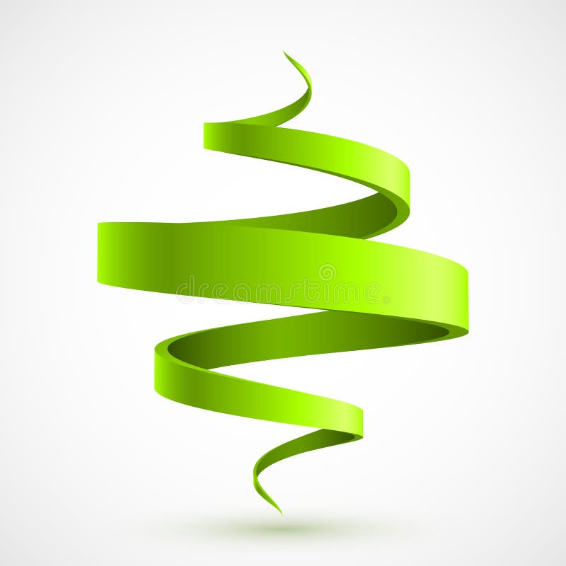 Vector illustration of green spiral 3D. Vector illustration of green spiral 3D