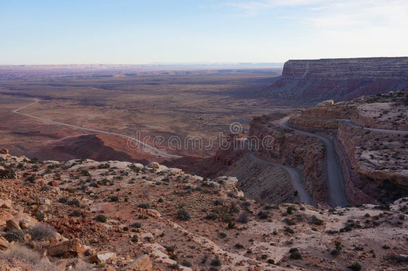 προβολή moki dugway στη γιούτα στοκ εικόνες