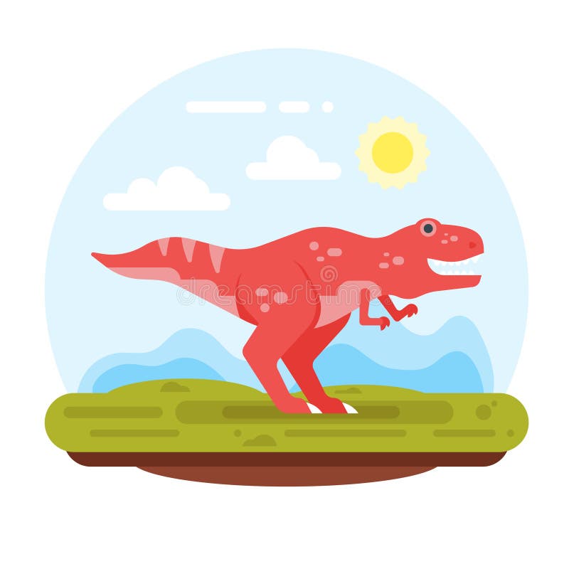 Προϊστορικά βουνά τοπίων και tyrannosaur διανυσματική απεικόνιση Προϊστορικά βουνά τοπίων και tyrannosaur διανυσματική απεικόνιση