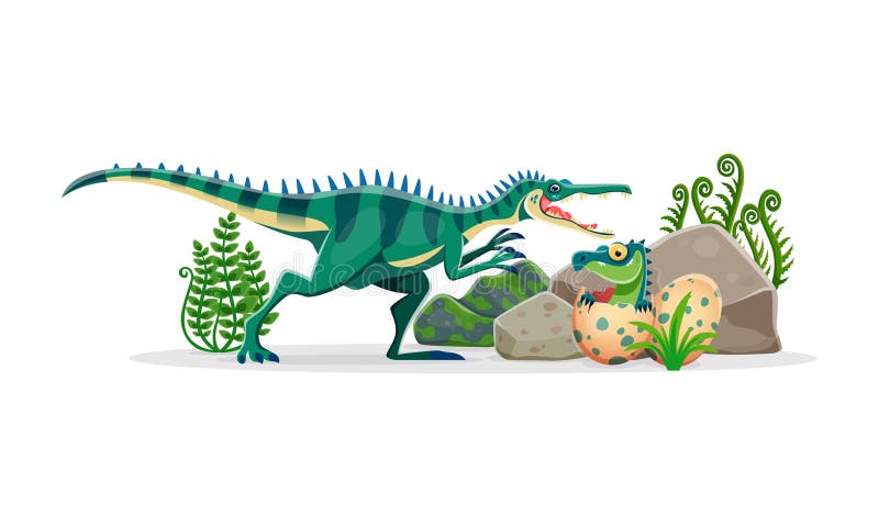 προϊστορικός χαρακτήρας baryonyx dinosaur ελεύθερη απεικόνιση δικαιώματος