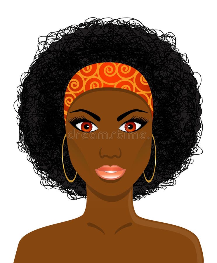 Πρόσωπο της όμορφης αφρικανικής μαύρης γυναίκας