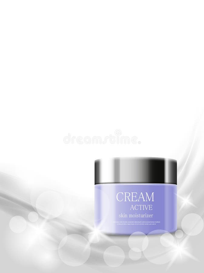 Πρότυπο αγγελιών δερμάτων moisturizer καλλυντικό απεικόνιση αποθεμάτων Πρότυπο αγγελιών δερμάτων moisturizer καλλυντικό απεικόνιση αποθεμάτων