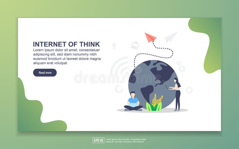 Πρότυπο σελίδας έναρξης του Internet of think Σύγχρονη έννοια επίπεδης σχεδίασης της σχεδίασης ιστοσελίδας για ιστοσελίδα και κιν απεικόνιση αποθεμάτων Πρότυπο σελίδας έναρξης του Internet of think Σύγχρονη έννοια επίπεδης σχεδίασης της σχεδίασης ιστοσελίδας για ιστοσελίδα και κιν απεικόνιση αποθεμάτων
