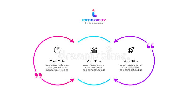 Outline infographic design template. Quote diagram with 3 options or steps. Outline infographic design template. Quote diagram with 3 options or steps.