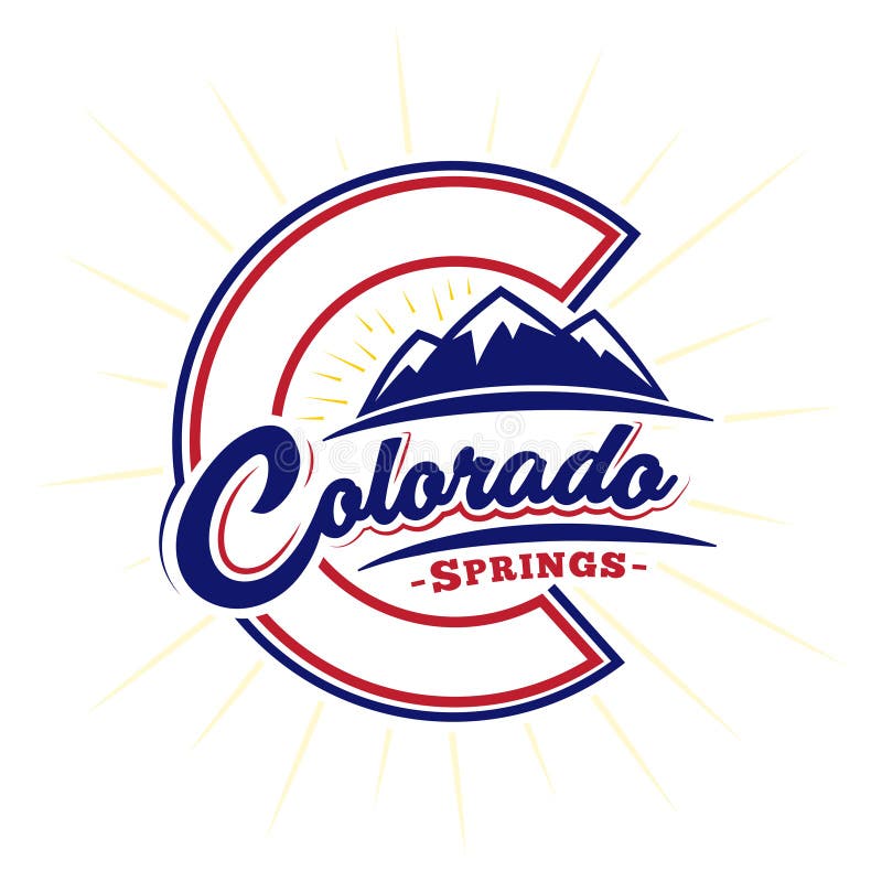 Πρότυπο σχεδίου του Colorado Springs Διάνυσμα και απεικόνιση του Colorado Springs διανυσματική απεικόνιση Πρότυπο σχεδίου του Colorado Springs Διάνυσμα και απεικόνιση του Colorado Springs διανυσματική απεικόνιση