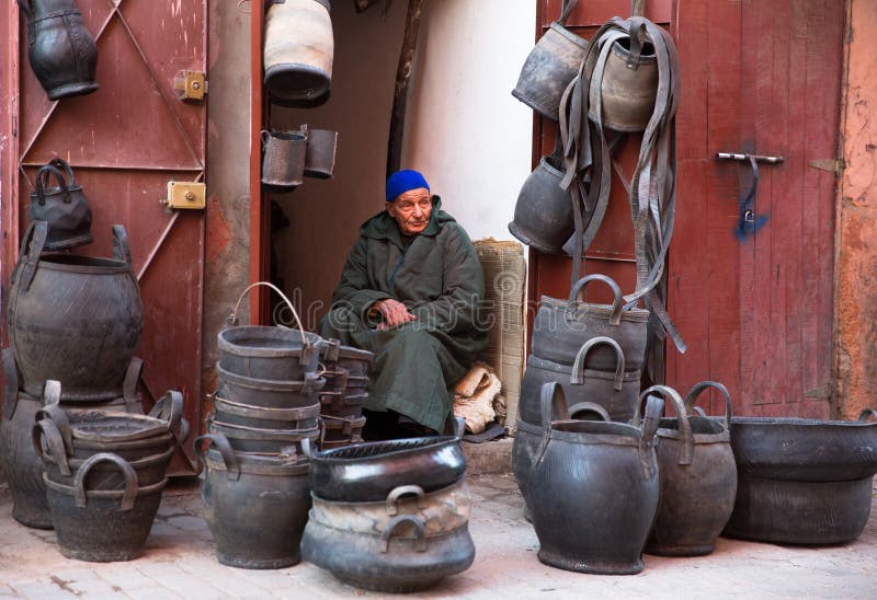 Πωλητής καλαθιών στο Μαρακές