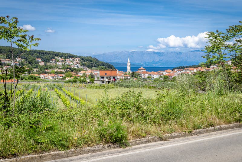 Πόλη Jelsa, νησί Hvar, Κροατία στοκ φωτογραφία με δικαίωμα ελεύθερης χρήσης
