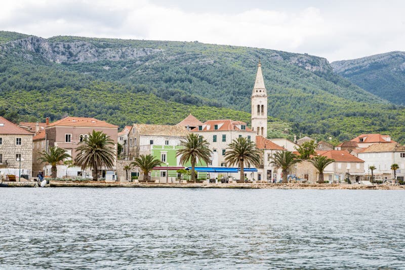Πόλη Jelsa, νησί Hvar, Κροατία στοκ εικόνες με δικαίωμα ελεύθερης χρήσης