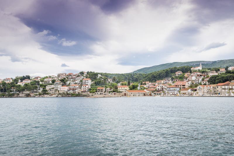 Πόλη Jelsa, νησί Hvar, Κροατία στοκ εικόνα