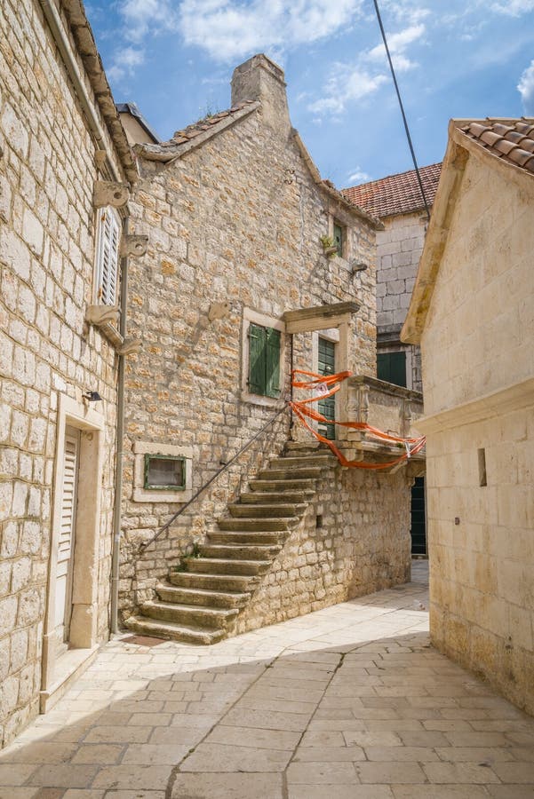 Πόλη Jelsa, νησί Hvar, Κροατία στοκ εικόνες
