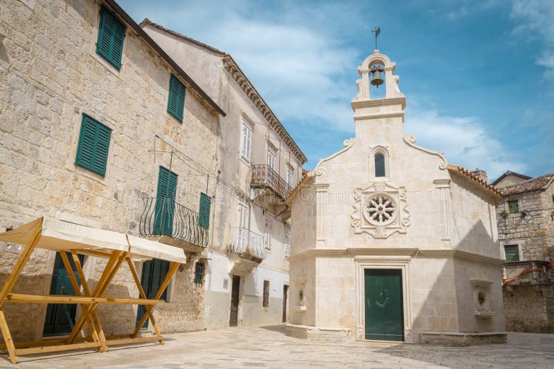 Πόλη Jelsa, νησί Hvar, Κροατία στοκ φωτογραφία