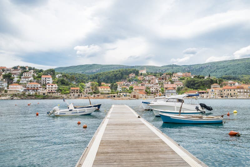 Πόλη Jelsa, νησί Hvar, Κροατία στοκ φωτογραφία