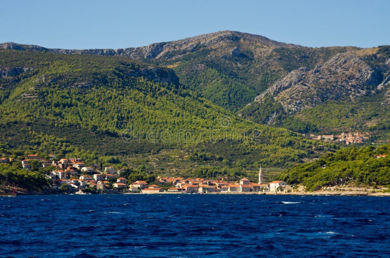 Πόλη Jelsa στο νησί Hvar, Κροατία στοκ φωτογραφία με δικαίωμα ελεύθερης χρήσης