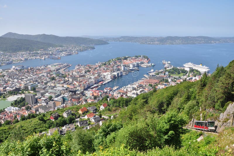 Bergen city in Norway, panoramic view. Bergen city in Norway, panoramic view