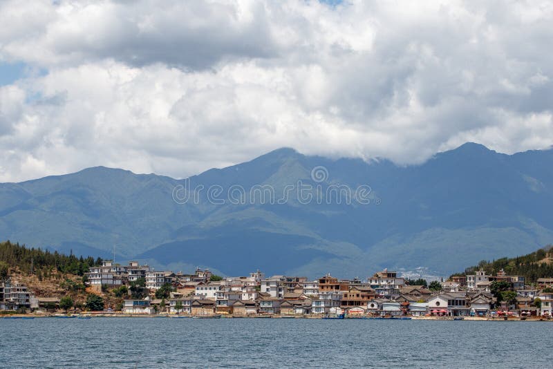 Πόλη όχθεων της λίμνης του Δαλιού Yunnan Κίνα στοκ εικόνες Πόλη όχθεων της λίμνης του Δαλιού Yunnan Κίνα στοκ εικόνες